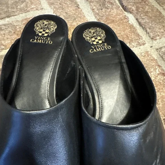 Vince Camuto Women's Arlette Slip-On Mules Black Leather Size 11M #232 - Picture 16 of 16